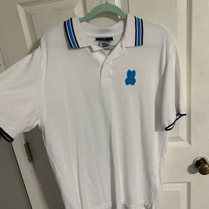 White psycho bunny polo style shirt